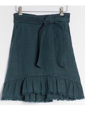 Anthropologie Pilcro Amora ruffle trim skirt